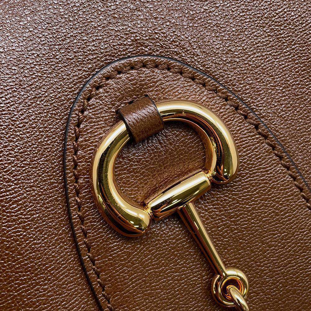 GUCCI Horsebit 1955Tote Bag Brown 623694 Leather