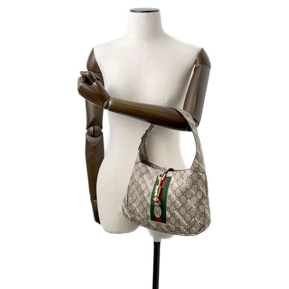 GUCCI Hacker Project Jackie 1961 Shoulder Bag Beige 636706 GG SupremeCanvas