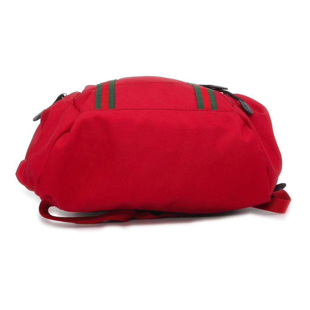 GUCCI Cherie Line Cat Head Backpack Red 429037 Canvas Leather