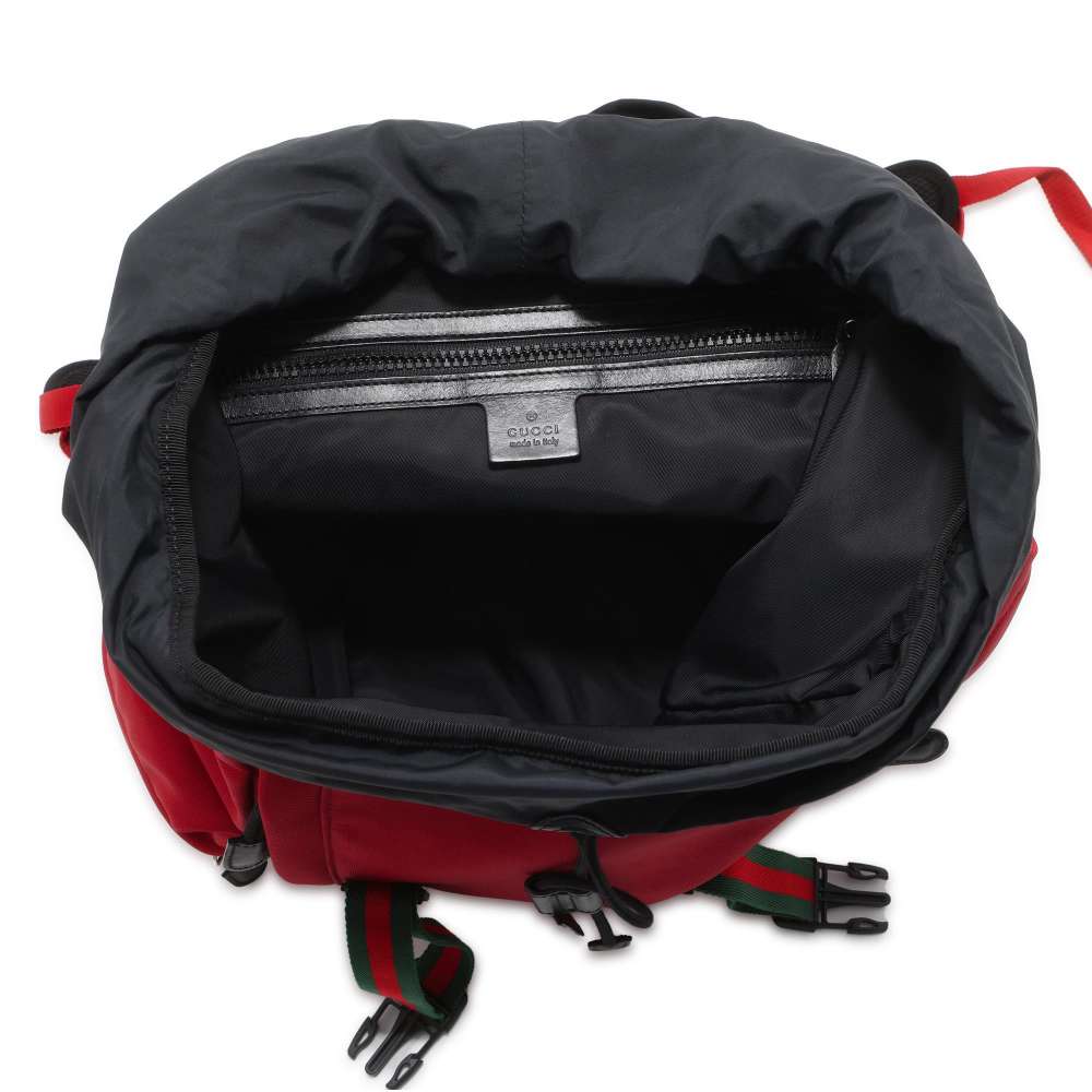GUCCI Cherie Line Cat Head Backpack Red 429037 Canvas Leather