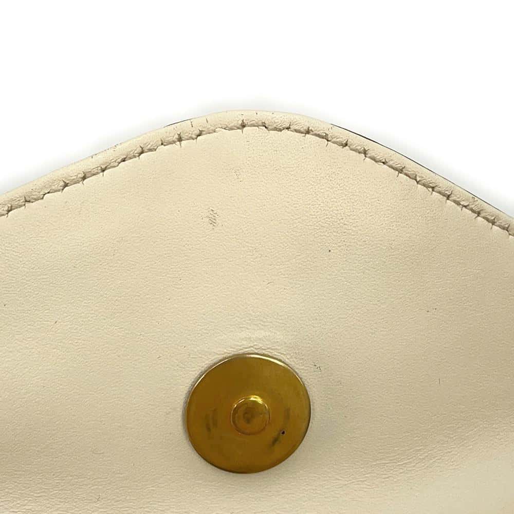 GUCCI Broadway ChainShoulder Bag White 453778 Leather Faux Pearl Rhinestone