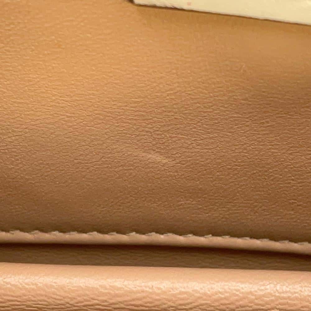 GUCCI Broadway ChainShoulder Bag White 453778 Leather Faux Pearl Rhinestone