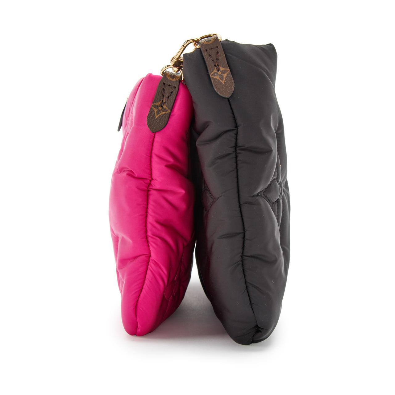Louis Vuitton Pink and Black Monogram Econyl Nylon Maxi Multi Pochette Gold Hardware