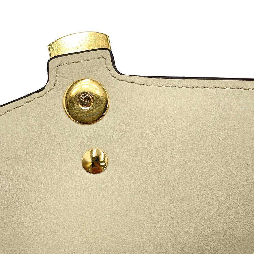 GUCCI Sylvie ChainShoulder White 494646 Leather Size Mini