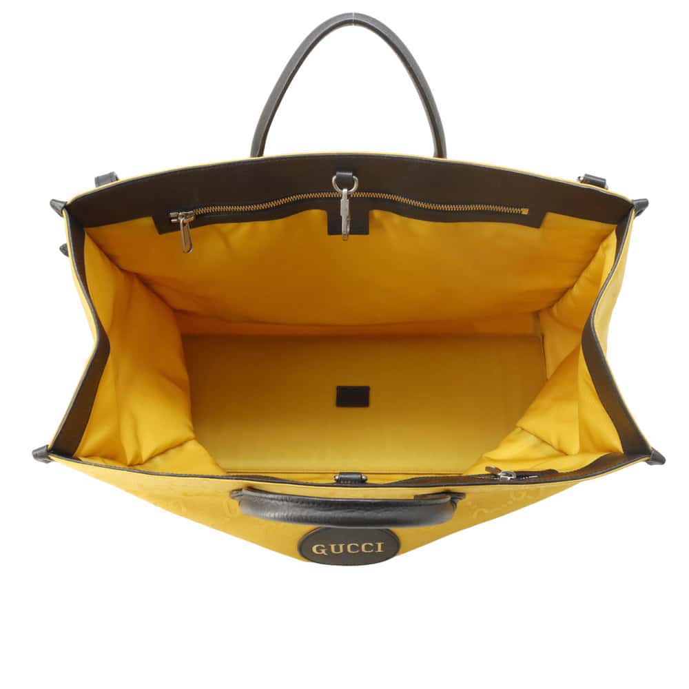 GUCCI Off the Grid 2way Tote Bag Yellow/Black 630353 Nylon Leather