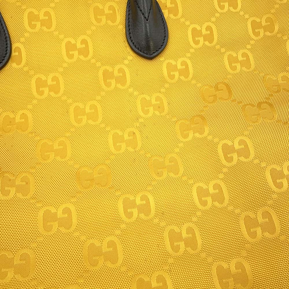GUCCI Off the Grid 2way Tote Bag Yellow/Black 630353 Nylon Leather