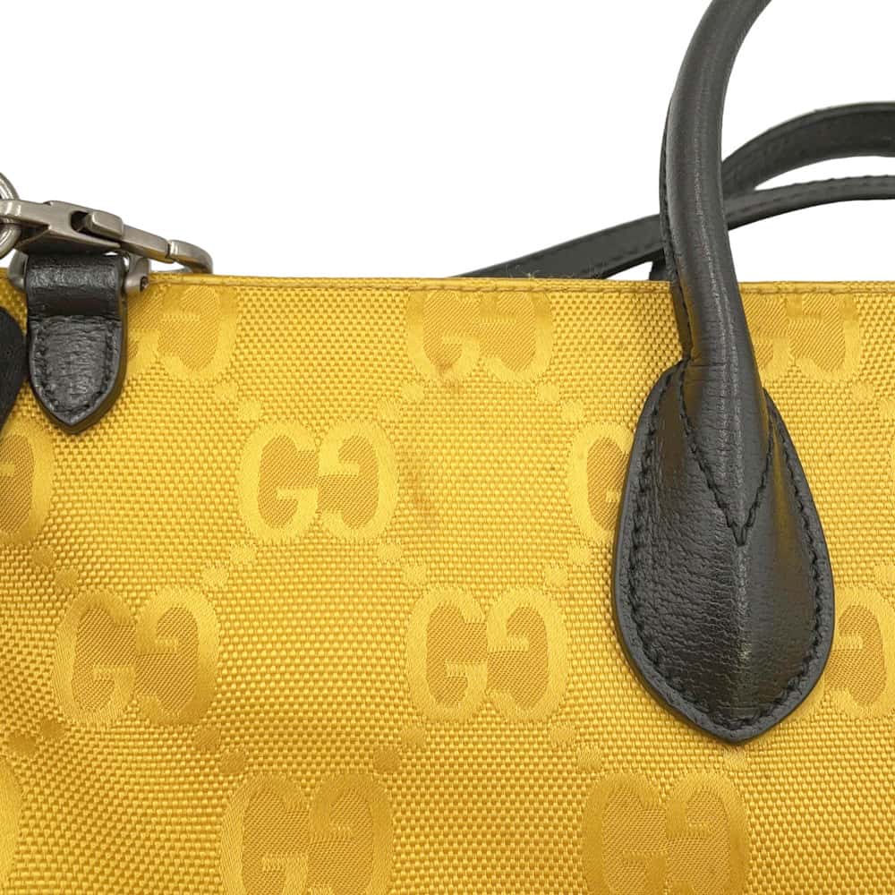 GUCCI Off the Grid 2way Tote Bag Yellow/Black 630353 Nylon Leather