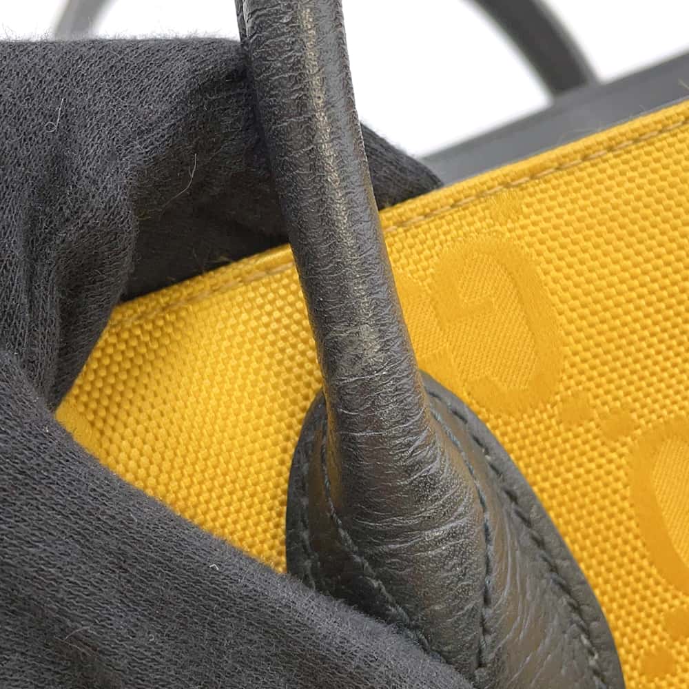 GUCCI Off the Grid 2way Tote Bag Yellow/Black 630353 Nylon Leather