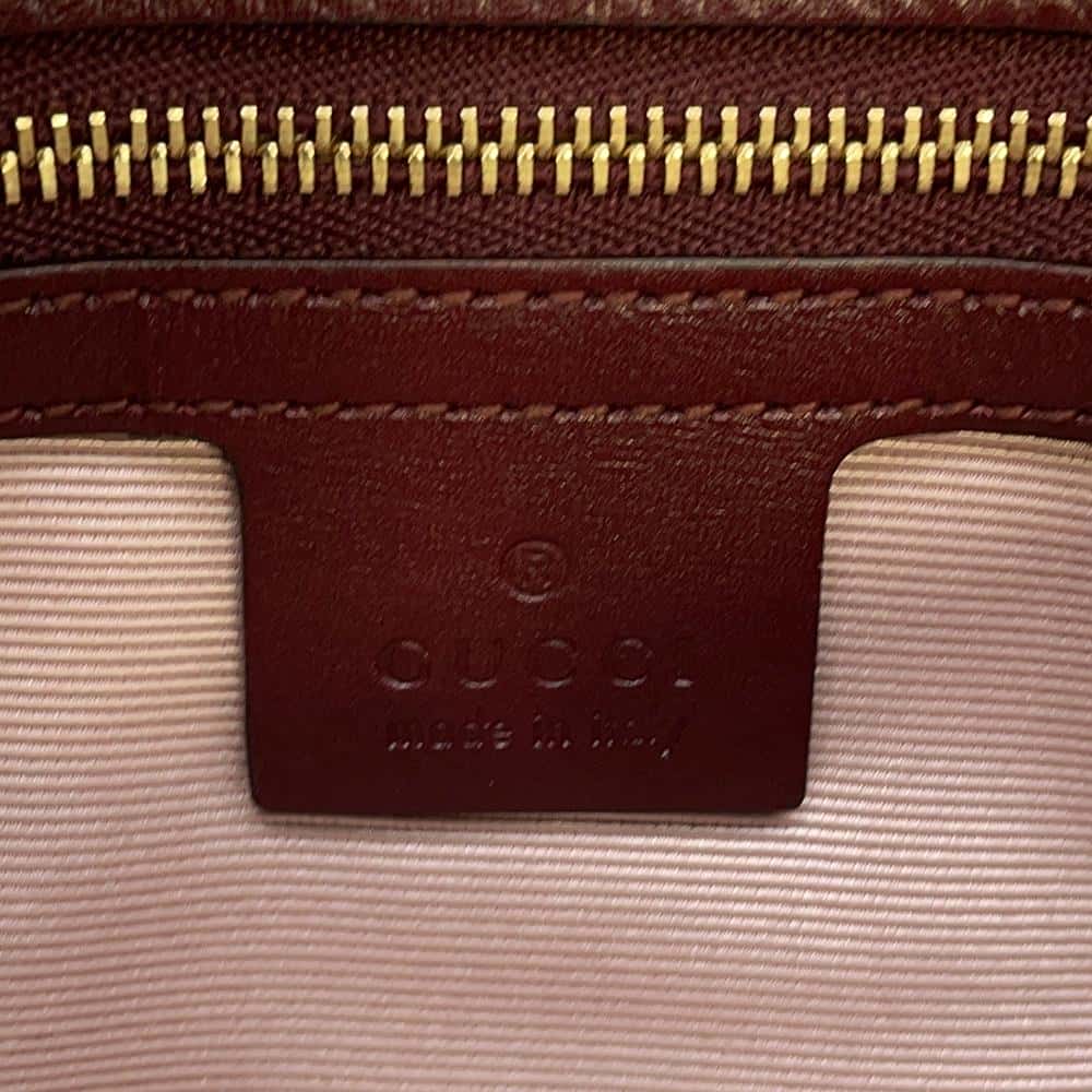 GUCCI GG Marmont Ally Shoulder Bag Bordeaux 550129 Leather Size Small