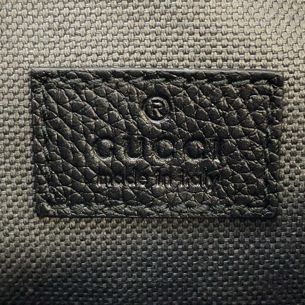 GUCCI GG Supreme Shoulder Bag Black 768391 Leather Size Mini