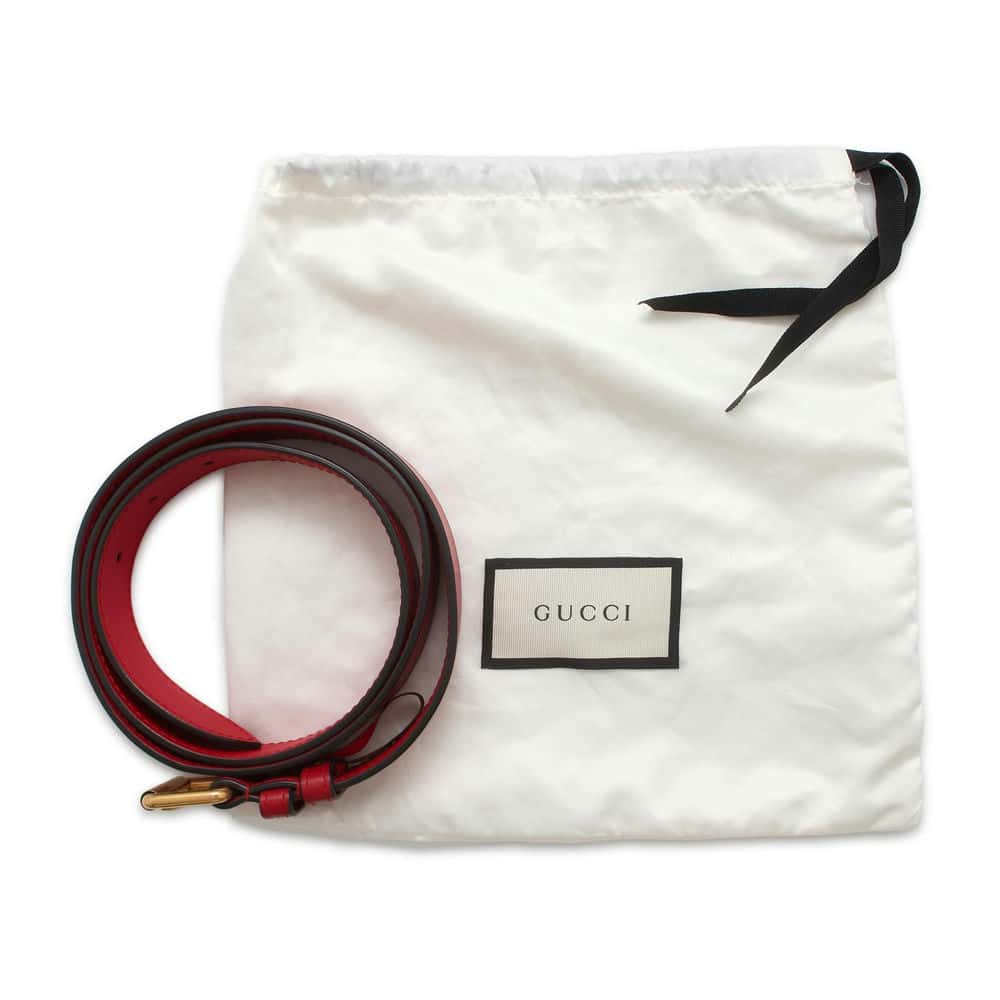 GUCCI Crossbody Bag GG Marmont Red 476434 Leather