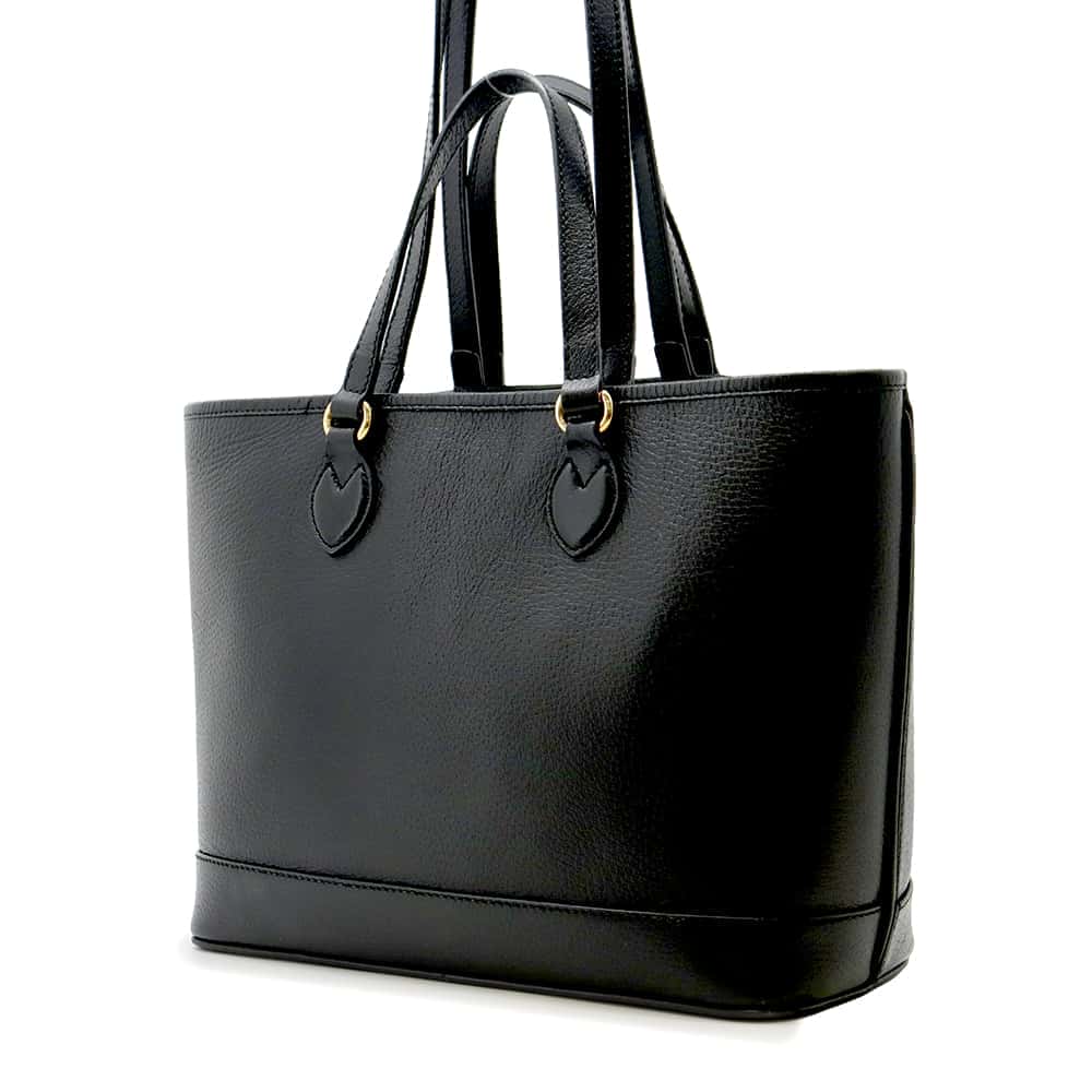 GUCCI Tote Bag Black 765043 Leather Size Small