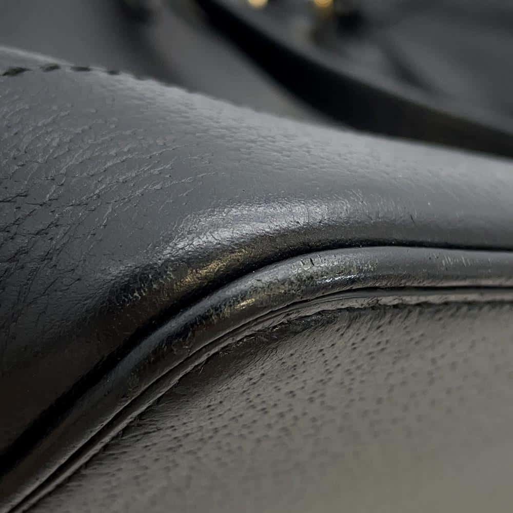 GUCCI Tote Bag Black 765043 Leather Size Small