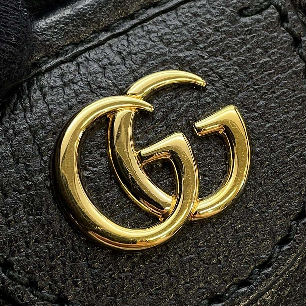 GUCCI Tote Bag Black 765043 Leather Size Small