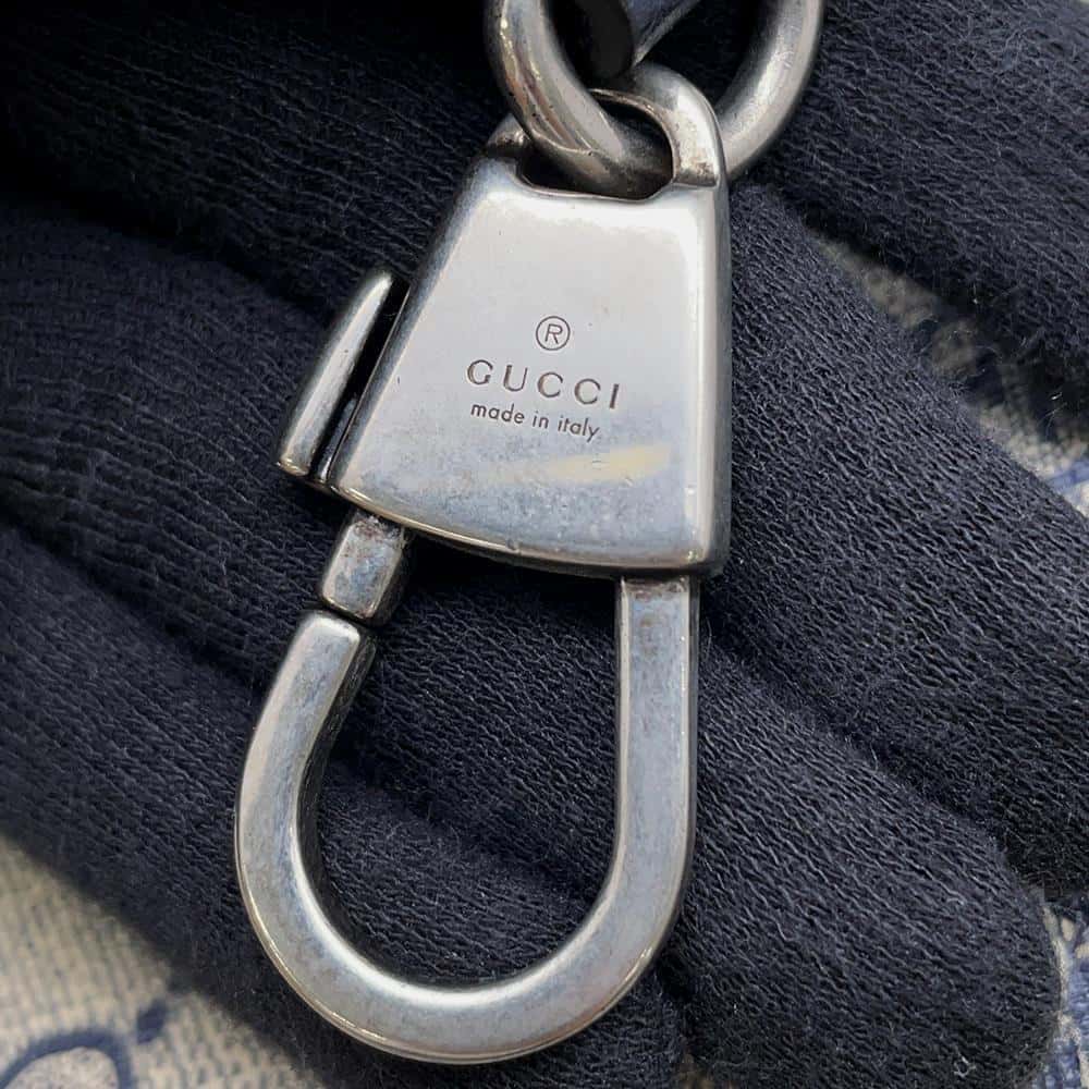 GUCCI Interlocking G Tote Bag Beige/Blue 659983 GG SupremeCanvas Size Small