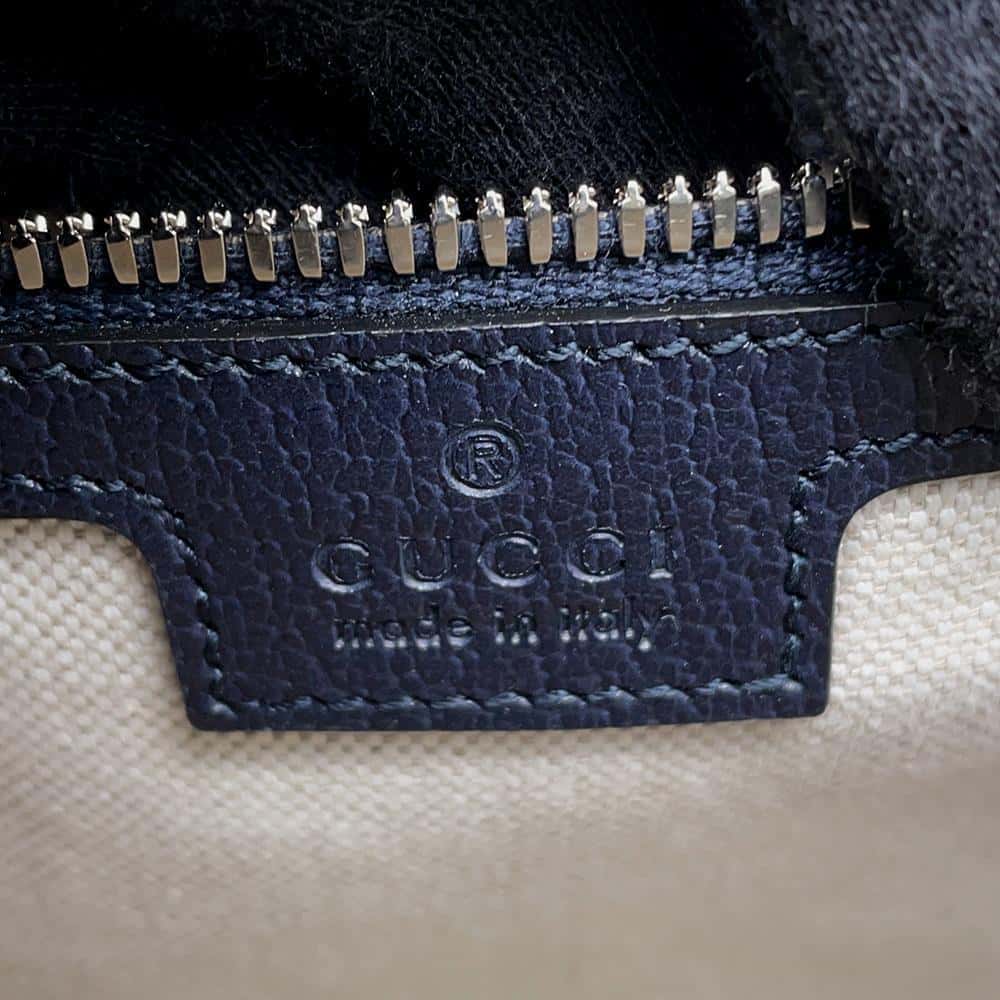 GUCCI Interlocking G Tote Bag Beige/Blue 659983 GG SupremeCanvas Size Small