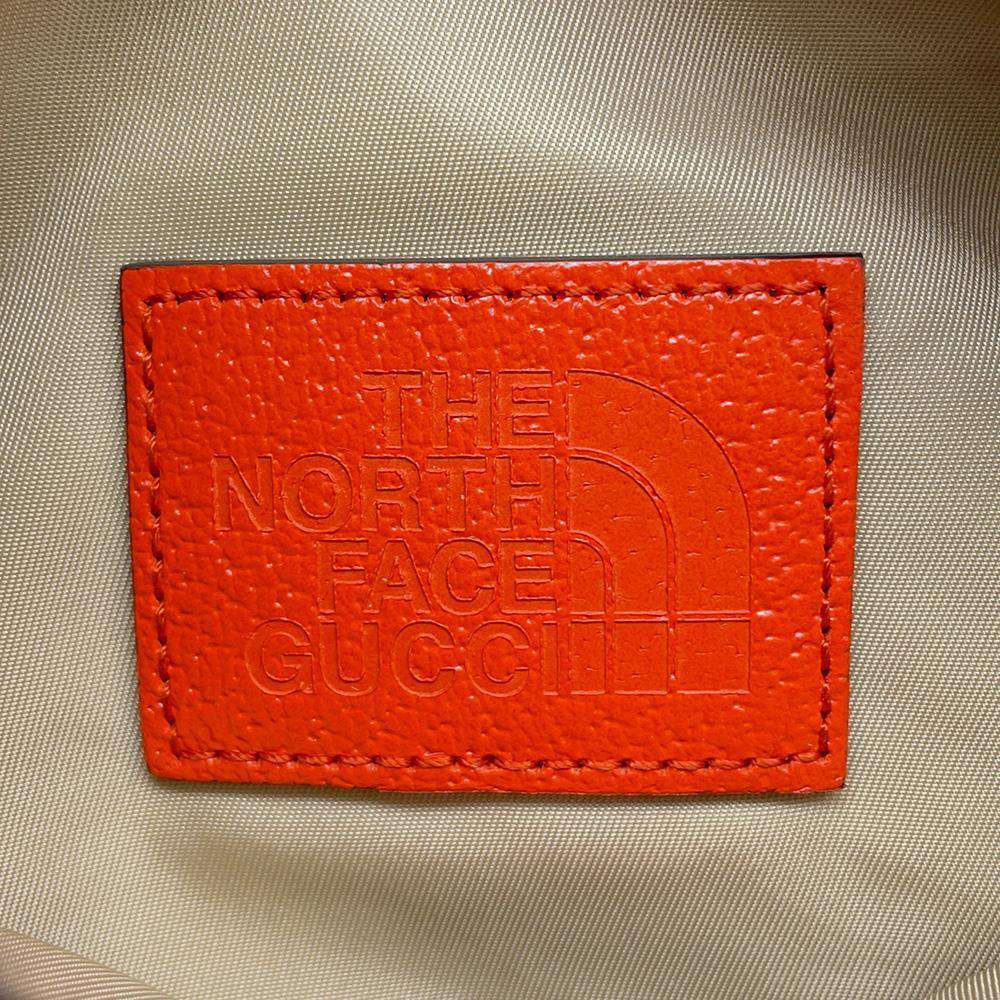 GUCCI Crossbody Bag The North Face Collaboration Orange/Beige 650299 GG Canvas