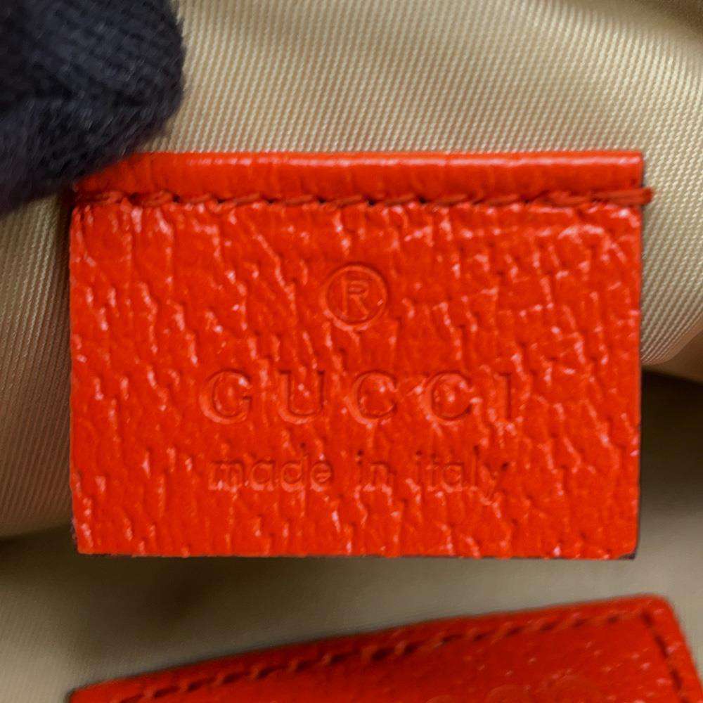 GUCCI Crossbody Bag The North Face Collaboration Orange/Beige 650299 GG Canvas