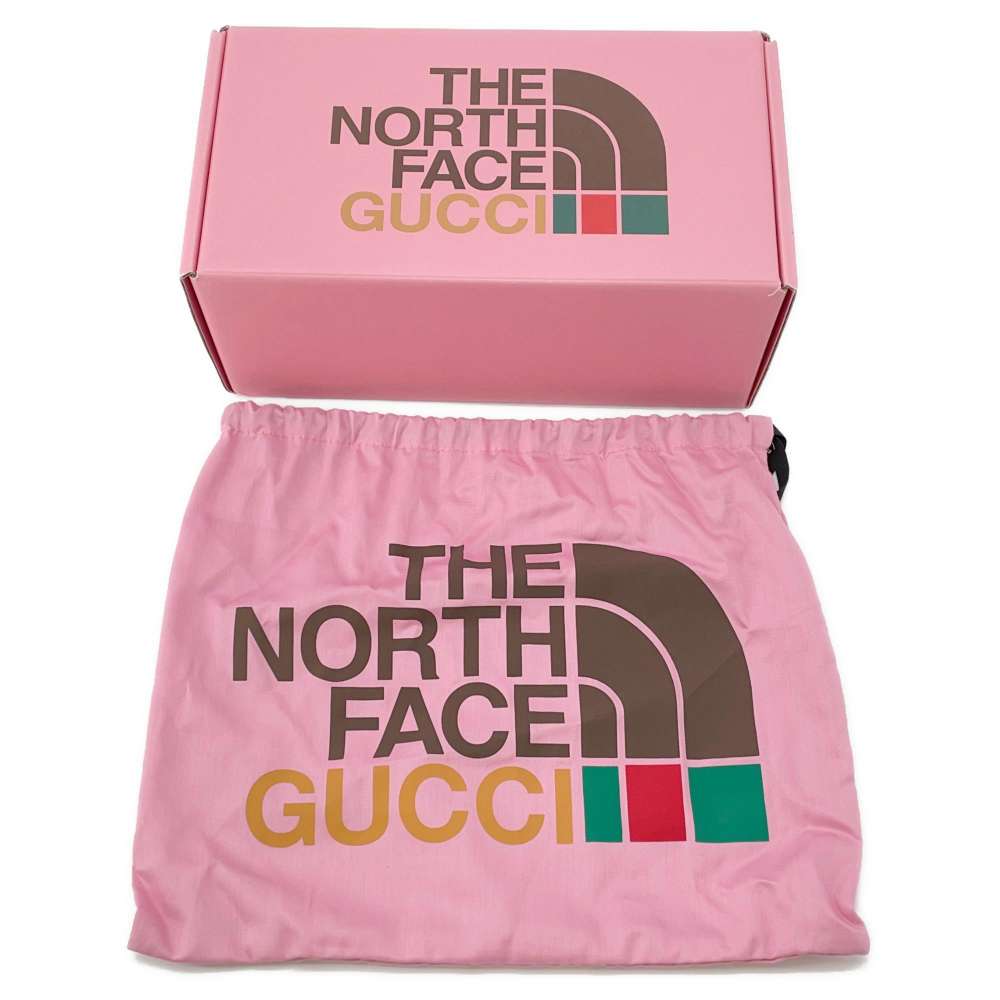 GUCCI Crossbody Bag The North Face Collaboration Orange/Beige 650299 GG Canvas