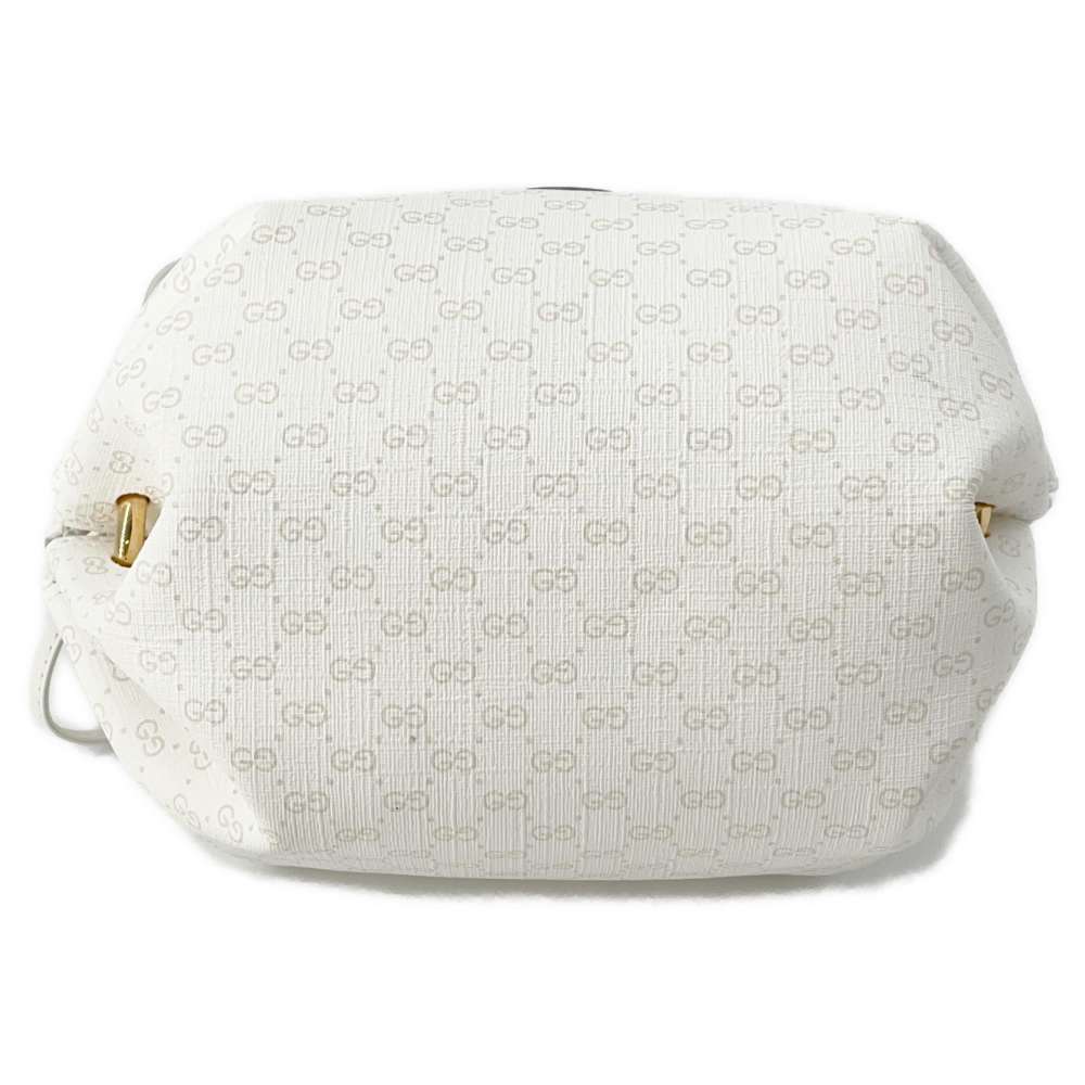 GUCCI Candy Motif Micro GG Shoulder Bag White 564580 PVC Leather