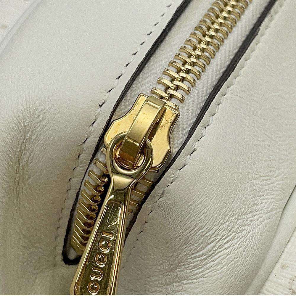 GUCCI Candy Motif Micro GG Shoulder Bag White 564580 PVC Leather