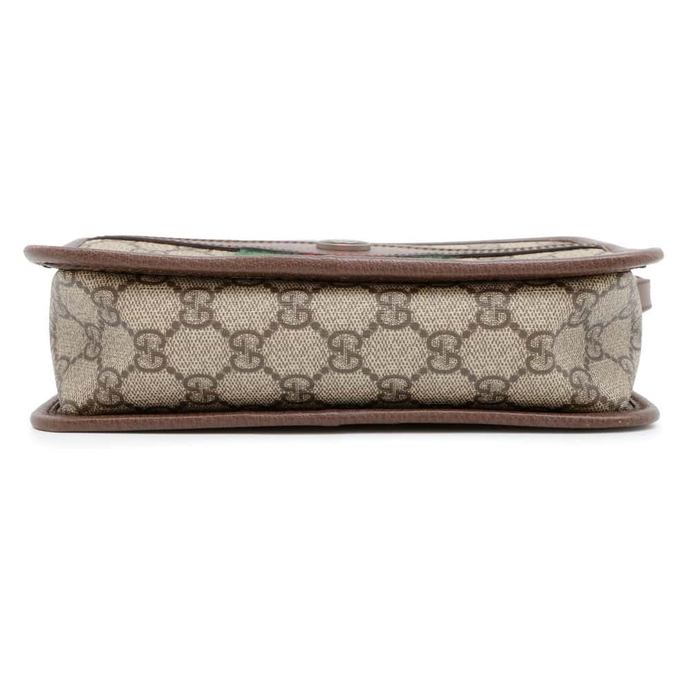 GUCCI Ophidi GG Supreme 2WAY Shoulder Bag Brown 598130 PVC Leather Size Small