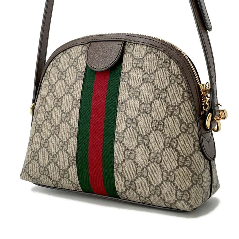 GUCCI Shoulder Bag GG Supreme Ophidia Web Beige/Brown 499621 GG SupremeCanvas Leather