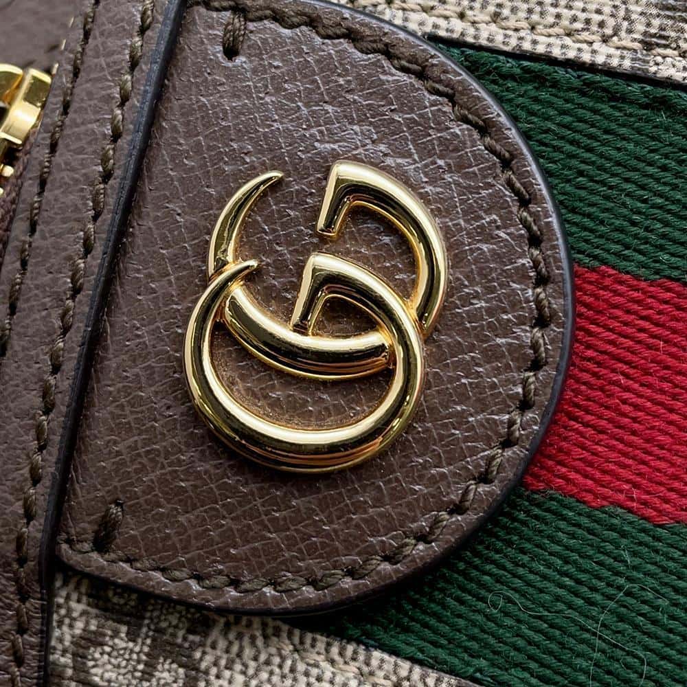 GUCCI Shoulder Bag GG Supreme Ophidia Web Beige/Brown 499621 GG SupremeCanvas Leather