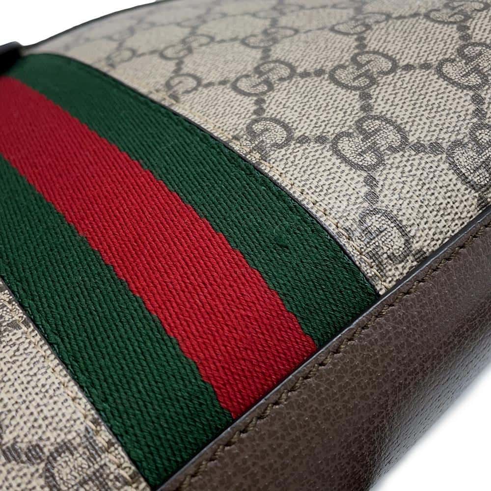 GUCCI Shoulder Bag GG Supreme Ophidia Web Beige/Brown 499621 GG SupremeCanvas Leather
