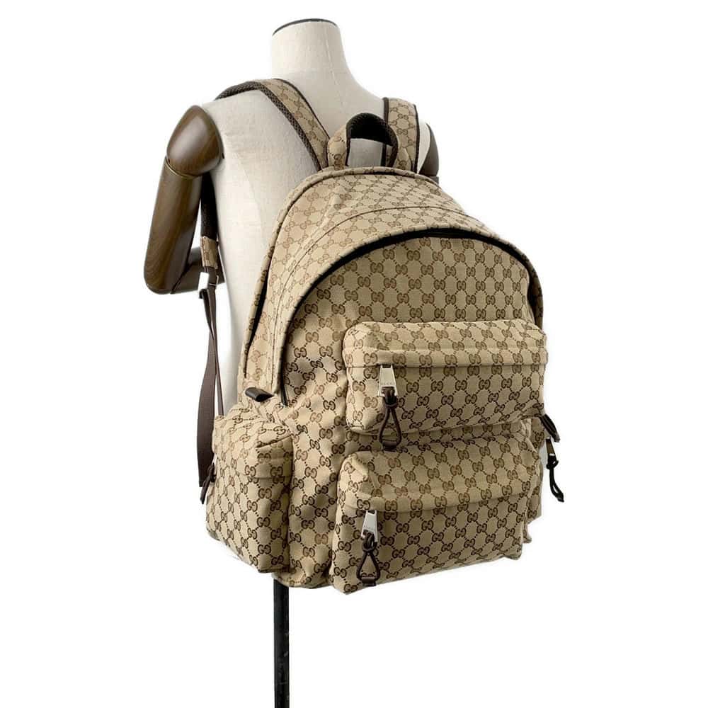 GUCCI Large Backpack Beige 800182 GG Canvas