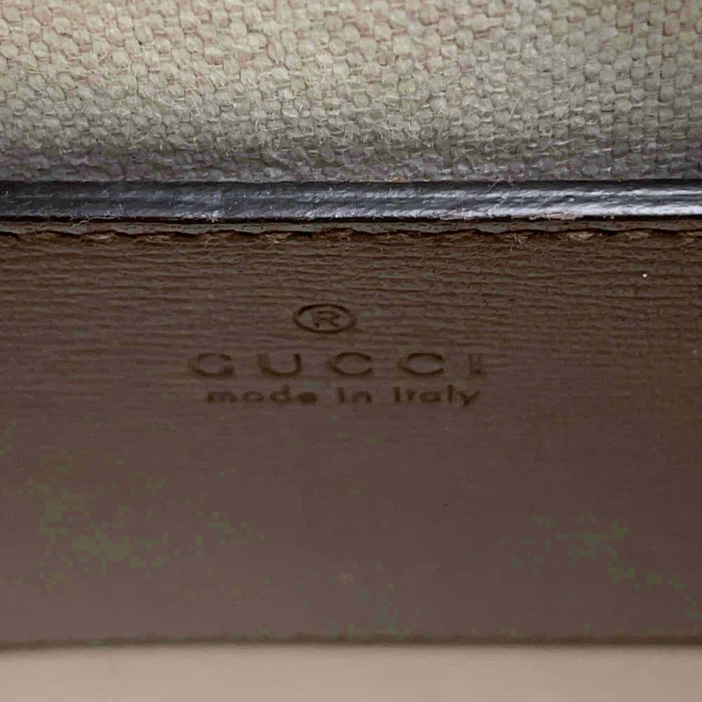 GUCCI Interlocking G 2WAY Mini Tote Bag Beige/Brown 671623 GG SupremeCanvas Leather