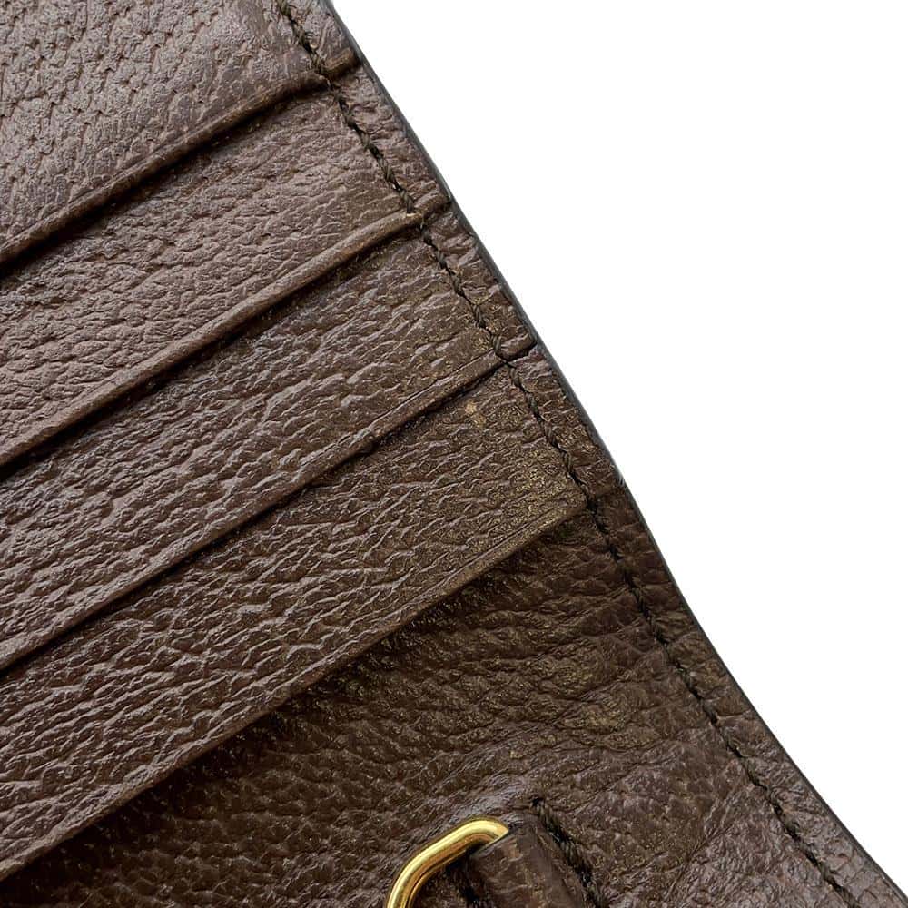 GUCCI Adidas Collaboration Chain Wallet Yellow/Brown 621892 PVC/Leather