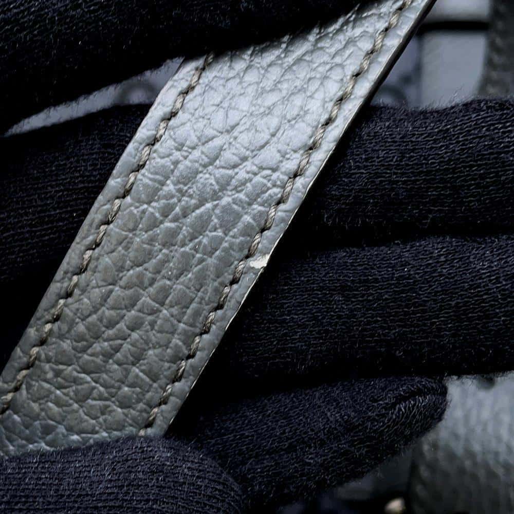 GUCCI GGNylon Ripstop Tote Bag Gray 767929 GGNylon Leather