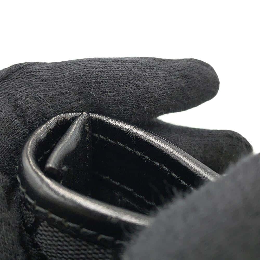 GUCCI GG Canvas Tote Bag Black 34339 Canvas Leather