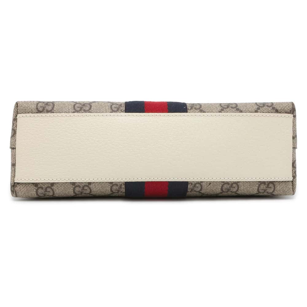 GUCCI Ophidia GG Supreme Shoulder Bag Beige/Ivory 499621 GG SupremeCanvas Leather