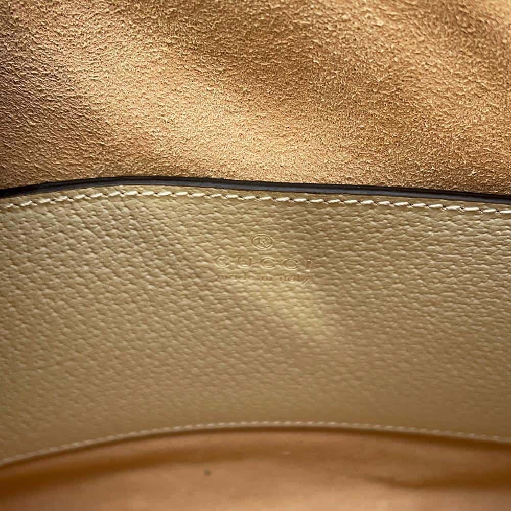 GUCCI Ophidia GG Supreme Shoulder Bag Beige/Ivory 499621 GG SupremeCanvas Leather