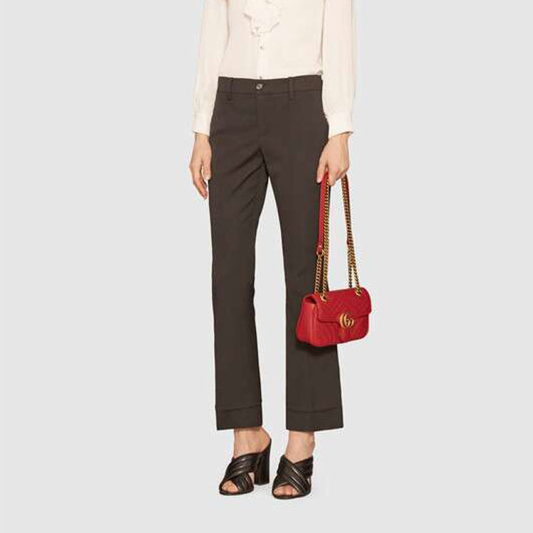 (WMNS) GUCCI GG Marmont Mini Shoulder Bag Red 446744-DTDIT-6433