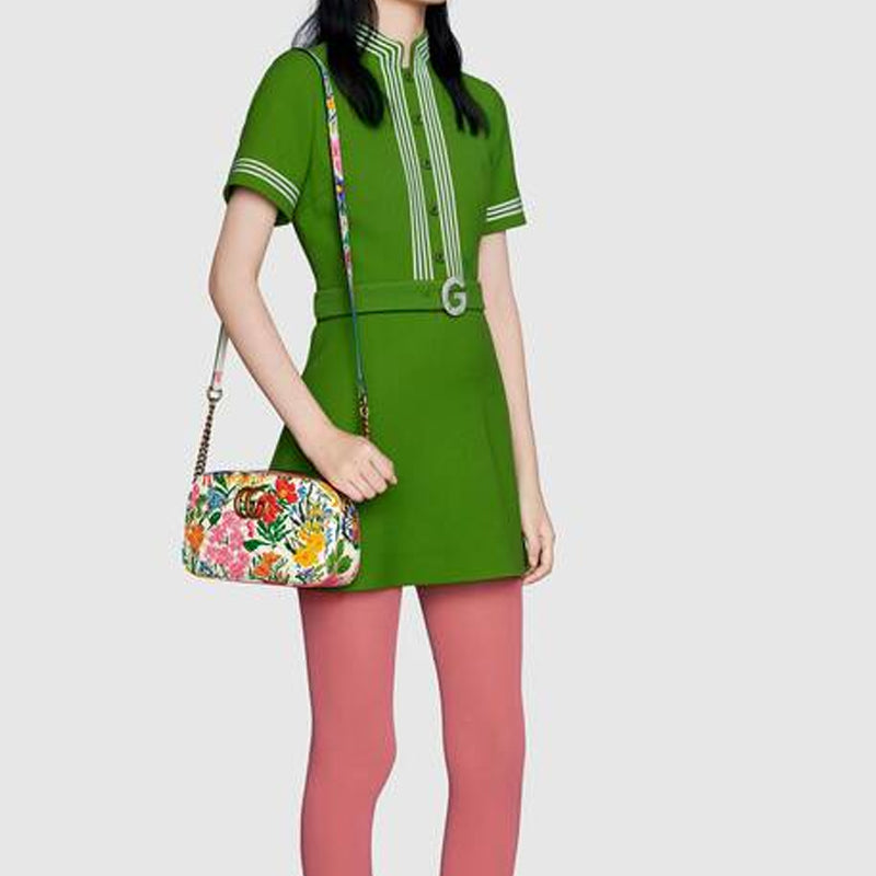 (WMNS) Gucci GG Marmont Ken Scott Single-Shoulder Bag White 447632-UAMFB-9251