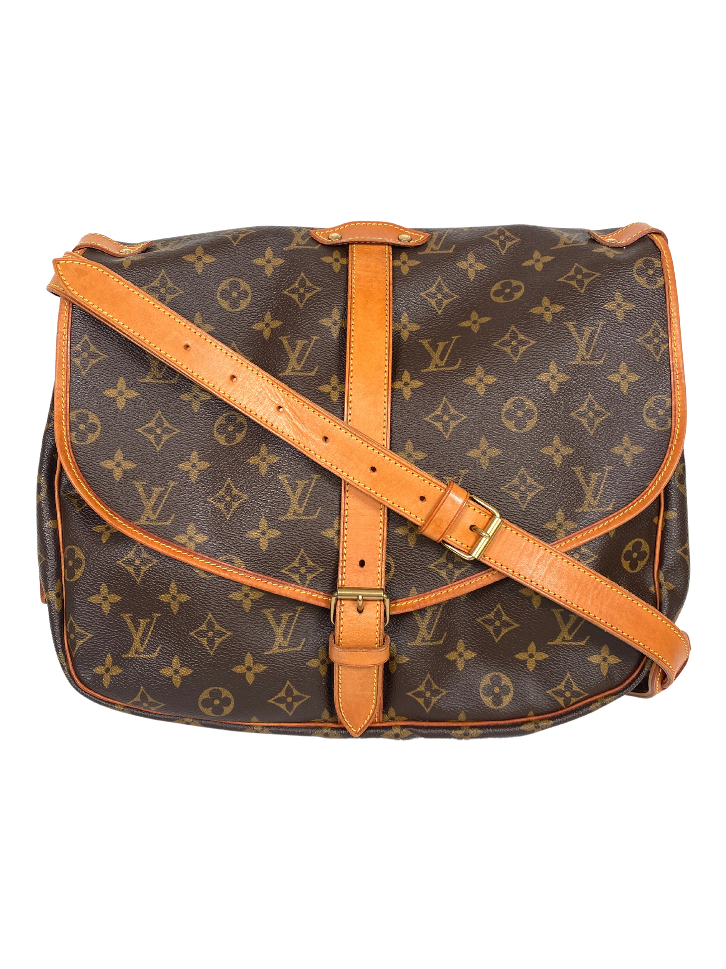 LOUIS VUITTON - MONOGRAM CANVAS SAUMUR 35 BAG - YR 1997