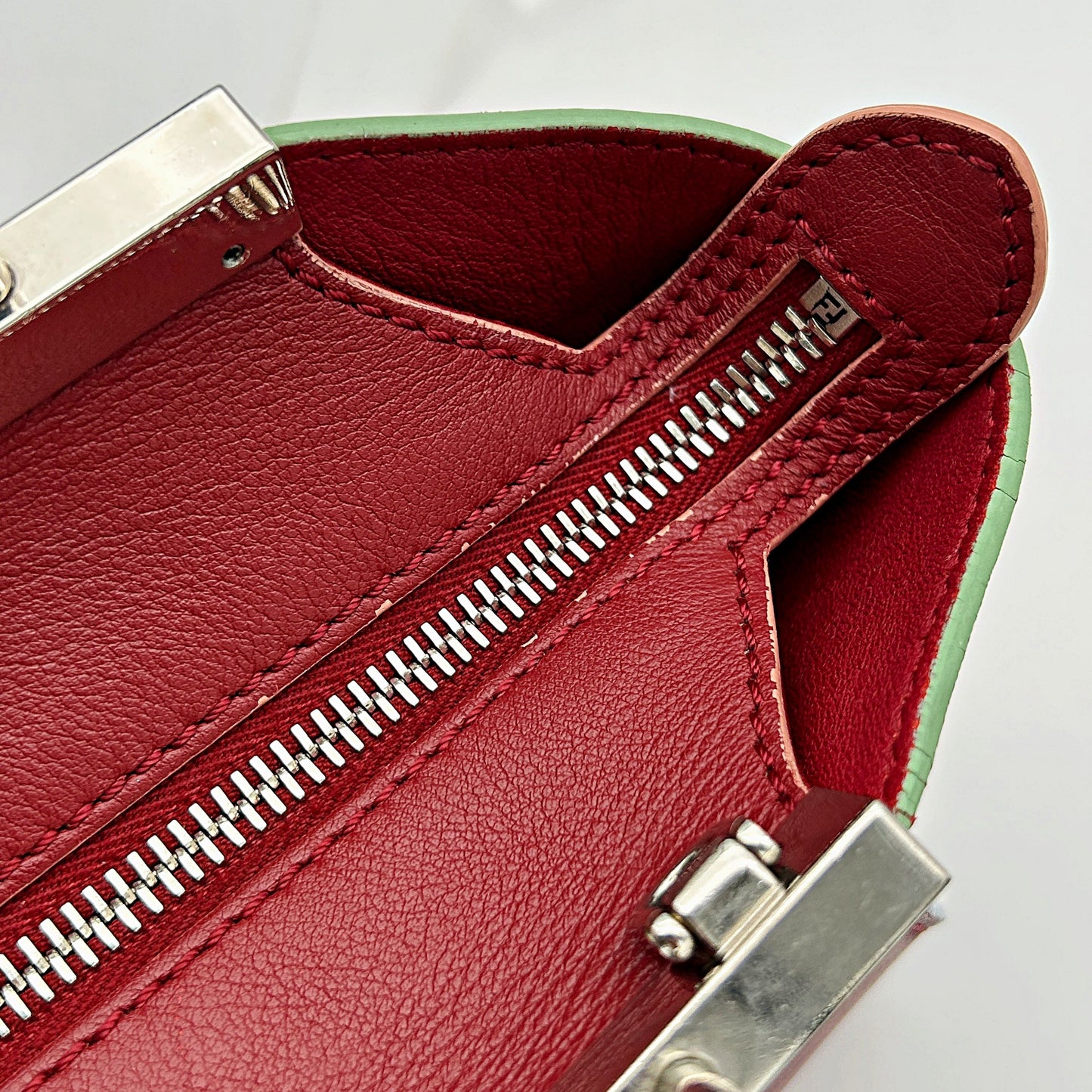 FENDI Vitello Dolce Mini 3jours Tote Ribes LA11557