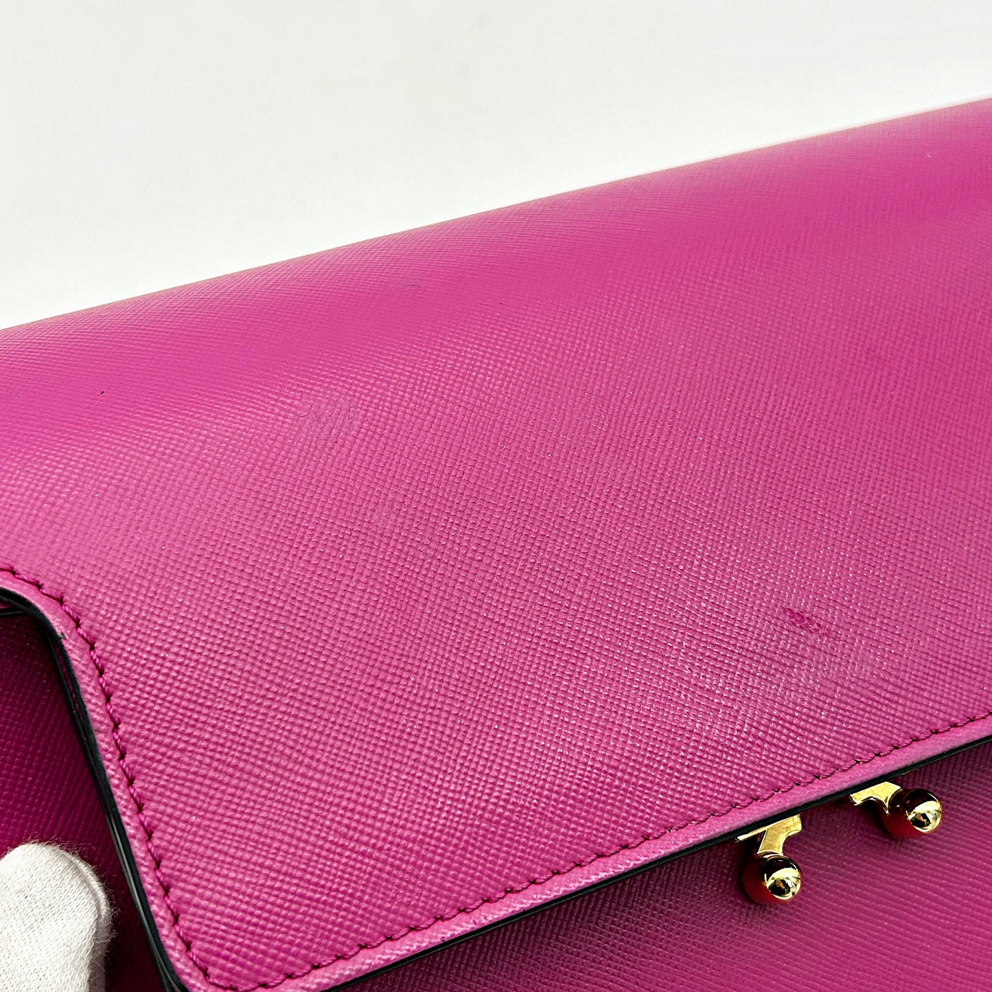 Marni Trunk Soft Mini Crossbody Bag in Pink Leather LA19915