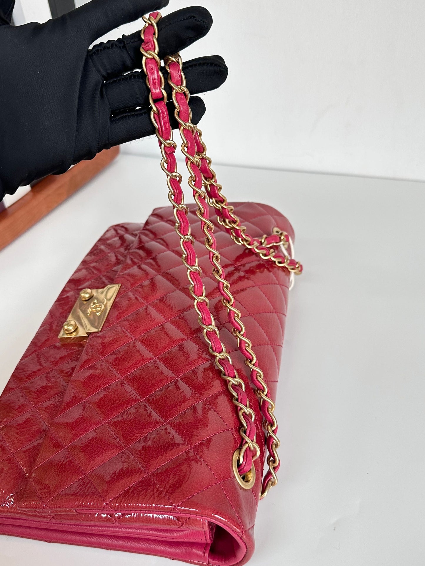 Chanel Pagoda Accordion Flap Bag - Red Shoulder Bags, Handbags #E