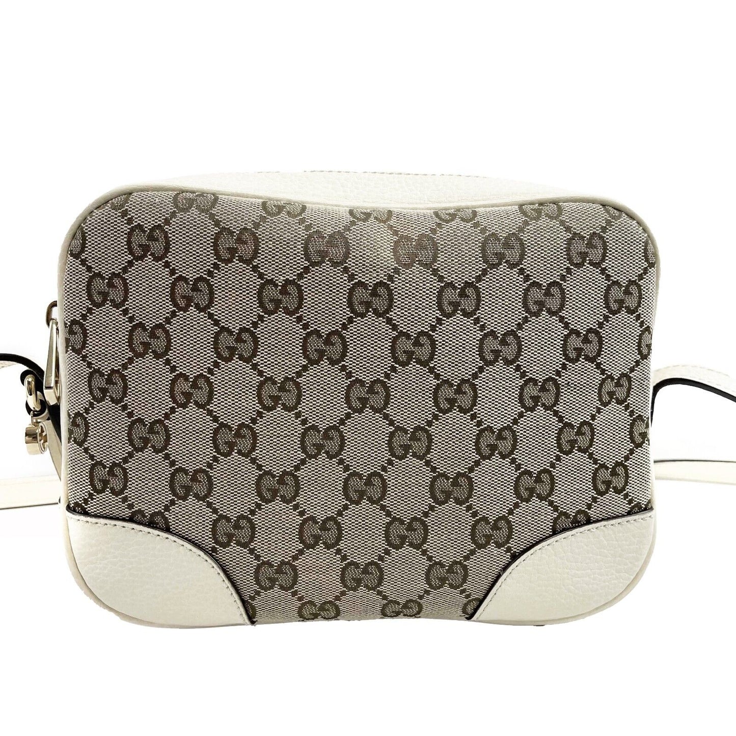 GUCCI Pristine Bree GG Canvas Ivory Disco Crossbody ssima Beige/White