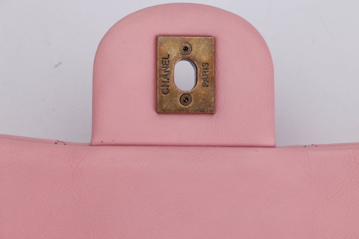 Chanel Quilted Pink Calf Leather Zippy Compartment Shoulder Bag (1875xxxx) width 28cm, Gold Chain, with & Dust Cover