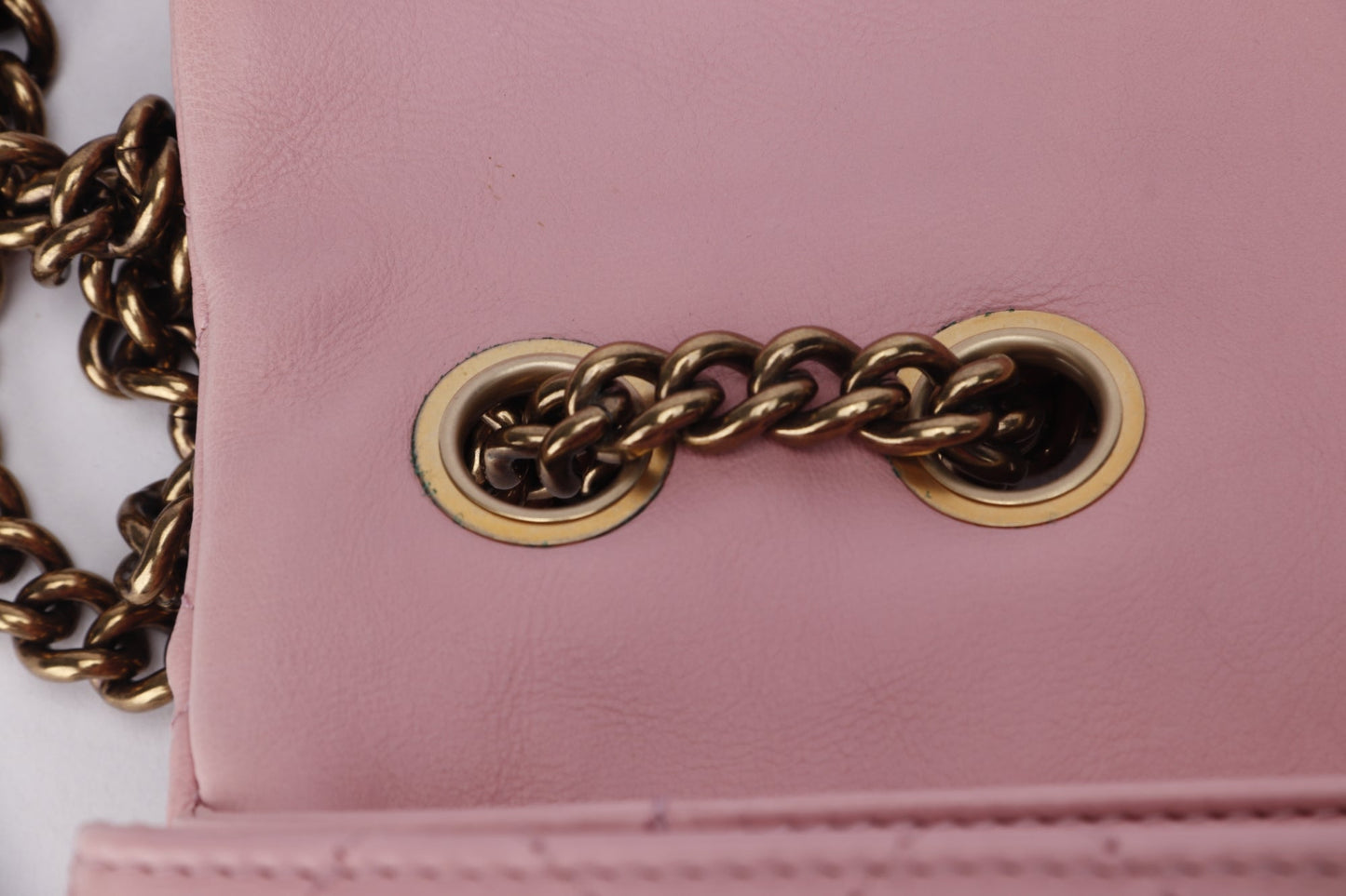 Chanel Quilted Pink Calf Leather Zippy Compartment Shoulder Bag (1875xxxx) width 28cm, Gold Chain, with & Dust Cover
