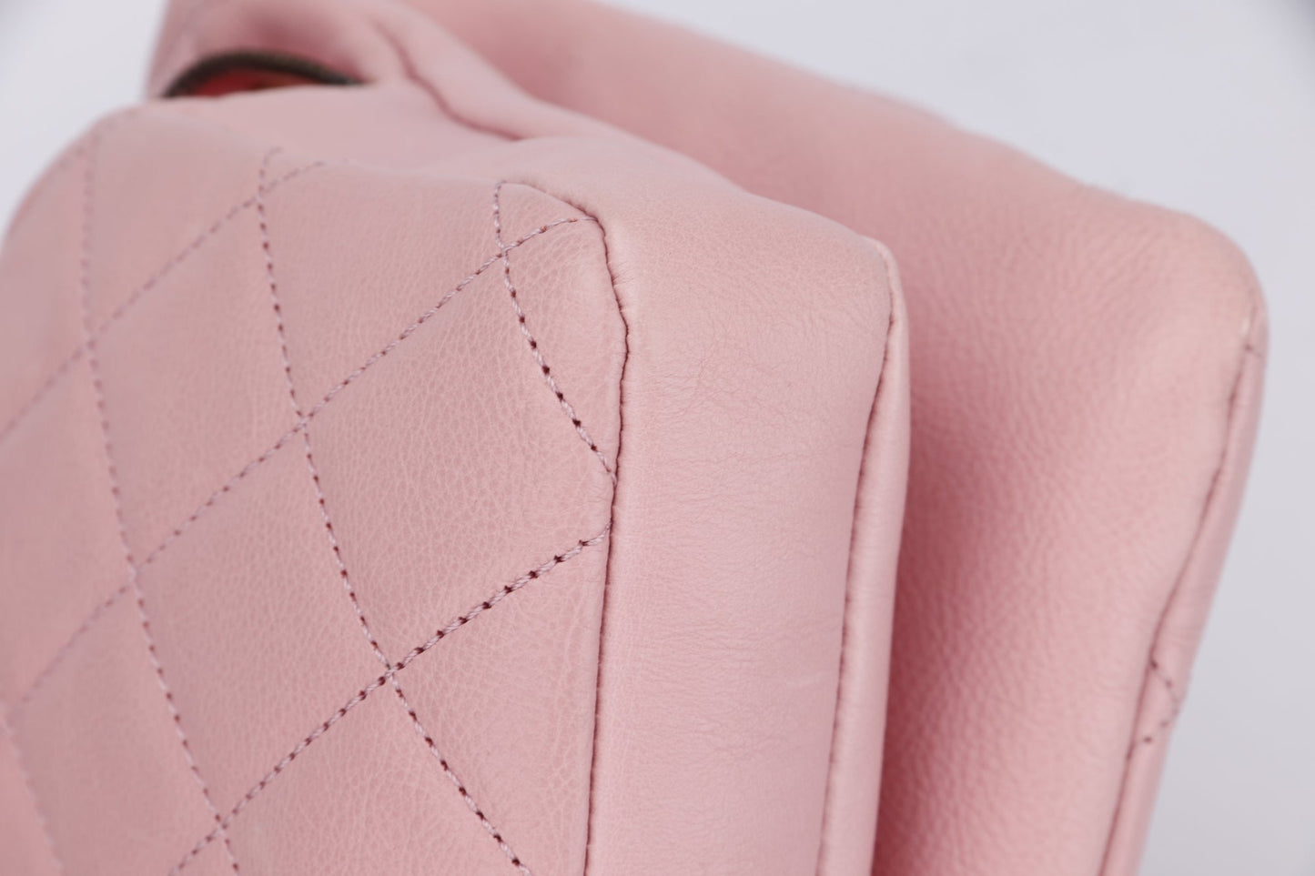 Chanel Quilted Pink Calf Leather Zippy Compartment Shoulder Bag (1875xxxx) width 28cm, Gold Chain, with & Dust Cover