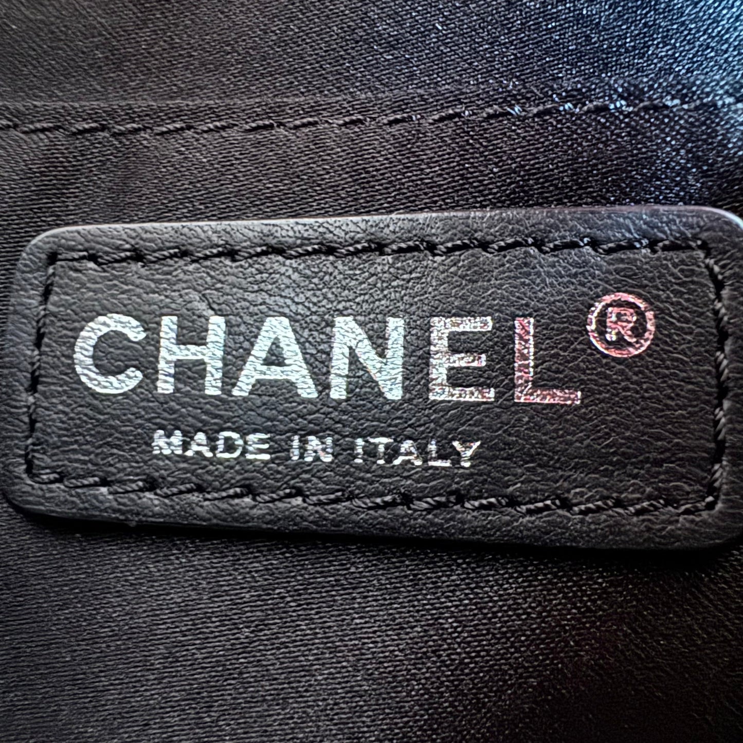 Chanel Baguette Flap Shoulder Bag Lambskin Red and Black Silver Double Chain