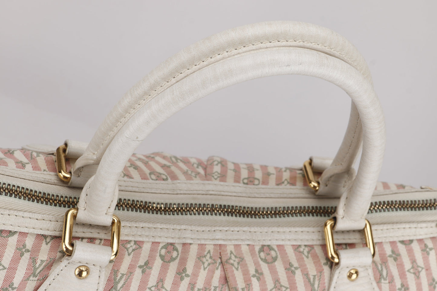 LOUIS VUITTON MINI LIN PINK CANVAS TWO WAY USE SHOULDER BAG, WITH STRAP & DUST COVER