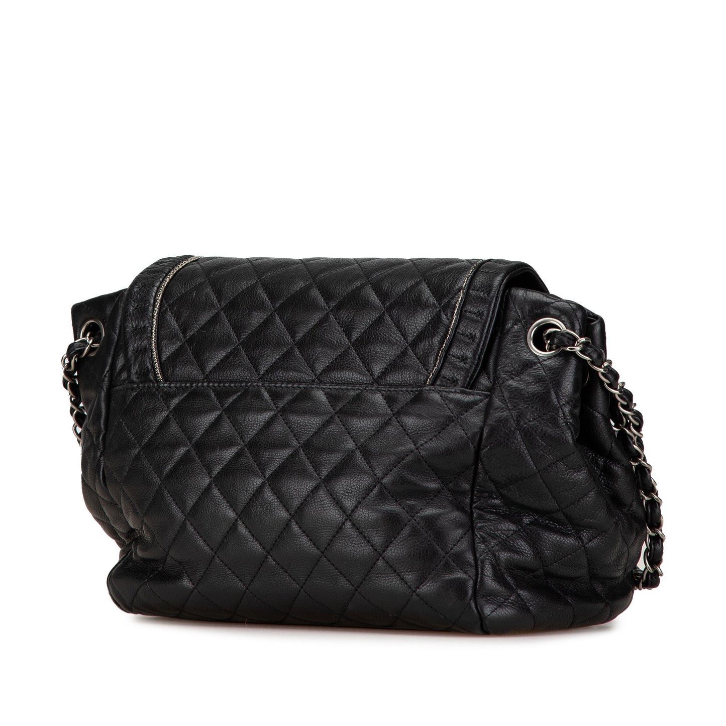 Black Chanel Small Quilted Calfskin Istanbul Accordion Flap Shoulder Bag