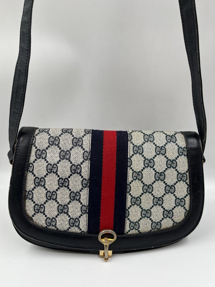 Vintage Gucci Canvas Crossbody Bag